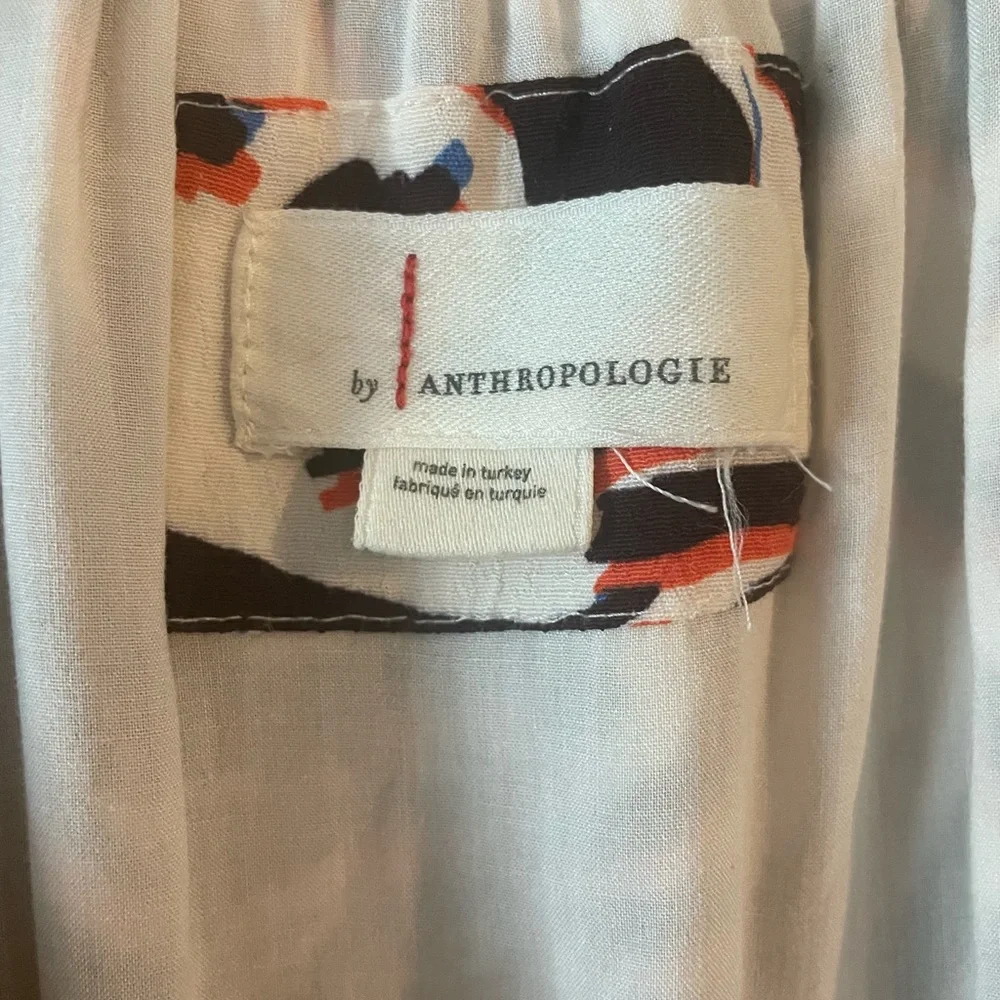 Anthropologie printed v neck mini dress XL - Picture 3 of 7